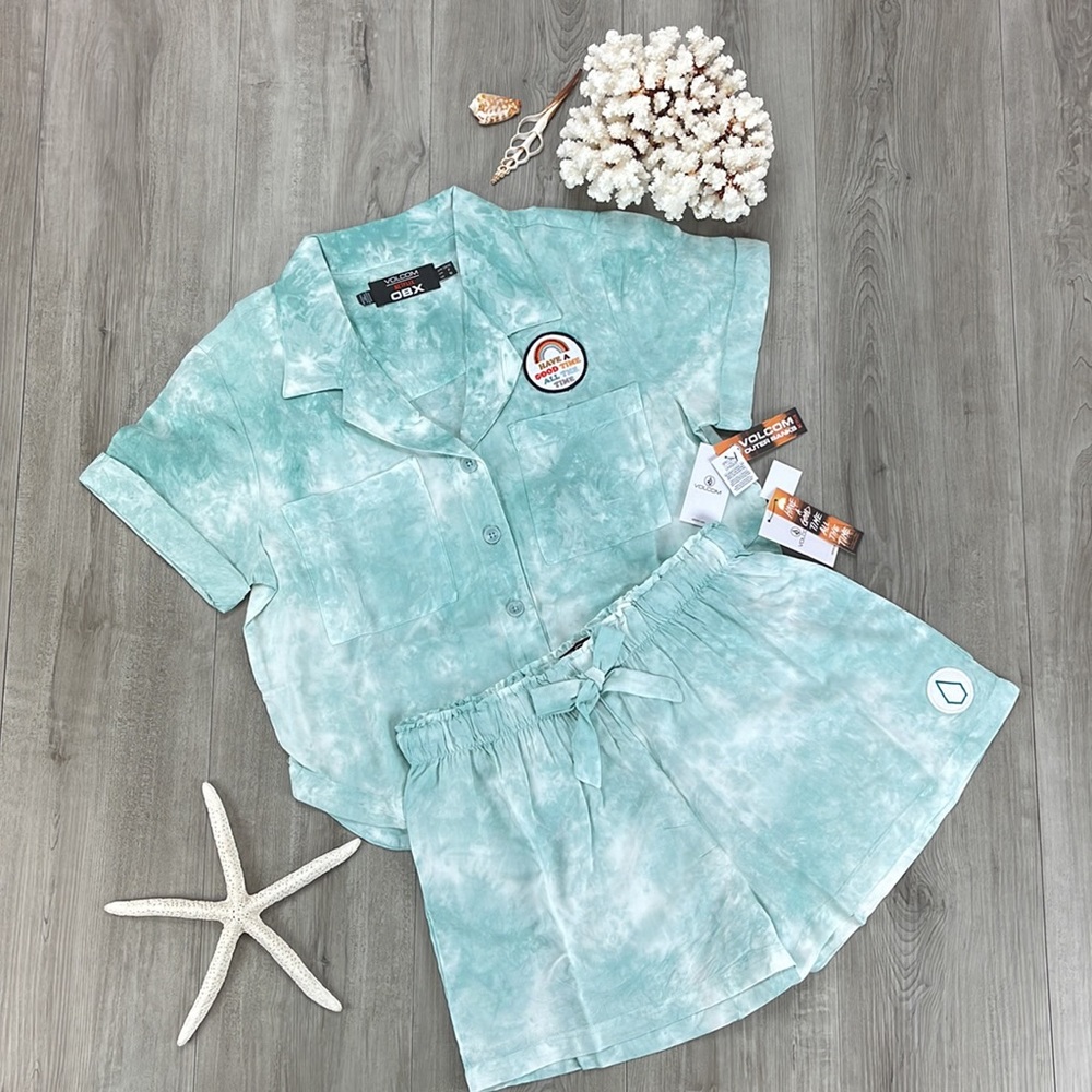 🌴🔆VOLCOM- OBX SARAH SHIRT SHORT MATCHING SET🔆🌴 - Picture 13 of 15